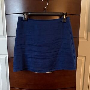 Reformation  navy blue linen Veranda skirt